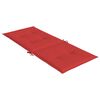 vidaXL Gartenstuhlauflagen f&uuml;r Hochlehner 6 Stk. Rot 120x50x3 cm Stoff