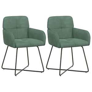 vidaXL Esszimmerst&uuml;hle 2 pcs Samt Meergr&uuml;n 59 x 56,5 x 86 cm