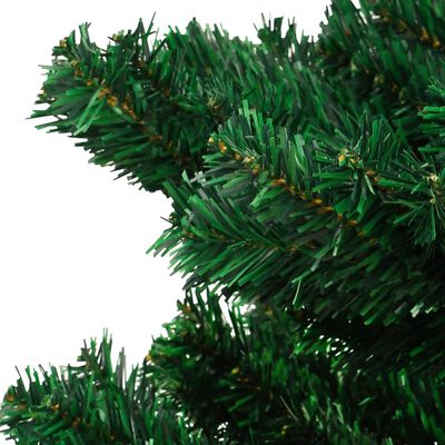 vidaXL Spiral-Weihnachtsbaum mit Ständer und LEDs Grün 150 cm PVC