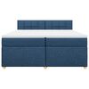 vidaXL Boxspringbett mit Matratze Blau 200x200 cm Stoff