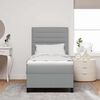 vidaXL Boxspringbett mit Matratze Hellgrau 80 x 200 cm Stoff