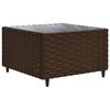 vidaXL 9-tlg. Garten-Sofagarnitur mit Kissen Braun Poly Rattan
