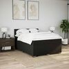 vidaXL Boxspringbett mit Matratze Schwarz 160x200 cm Stoff
