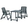 vidaXL 3-tlg. Bistro-Set Klappbar Kunststoff Gr&uuml;n