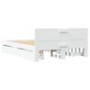vidaXL Bettgestell mit Kopfteil ohne Matratze Weiß 120x200 cm