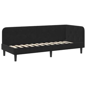 vidaXL Eckbettgestell Schwarz 80 x 200 cm Samt