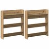vidaXL Schuhschrank 2 pcs Artisan-Eiche 85 x 18 x 90 cm Holzwerkstoff