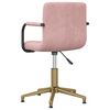 vidaXL Esszimmerst&uuml;hle 4 Stk. Drehbar Rosa Samt