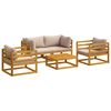 vidaXL 5-teiliges Garten-Lounge-Set Modular Natur Massivholz Akazie