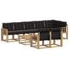 vidaXL Outdoor-Sofagarnitur 9 stk. 8-Sitzer Wei&szlig; und Schwarz