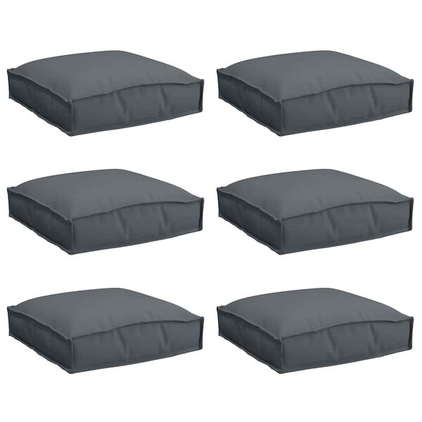 vidaXL Kissen 6 pcs Anthrazit 40 x 40 x 8 cm Oxford-Stoff