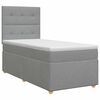 vidaXL Boxspringbett mit Matratze Hellgrau 90 x 200 cm Stoff