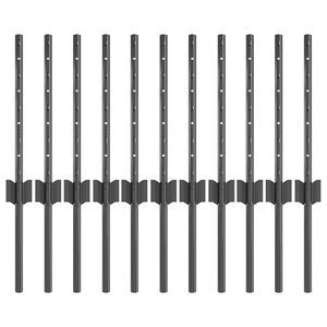 vidaXL Zaunpfosten 11 pcs Grau 40 cm Stahl