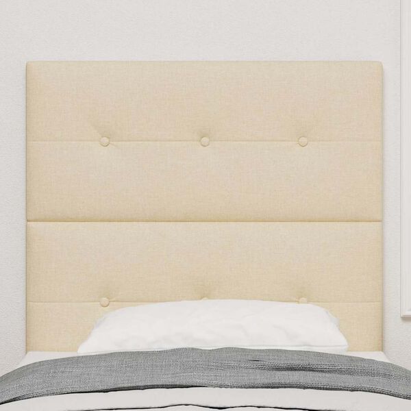 vidaXL Kopfteil mit Kopfteil Creme 80 cm Kunstleder