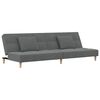 vidaXL Schlafsofa 2-Sitzer mit 2 Kissen Dunkelgrau Stoff