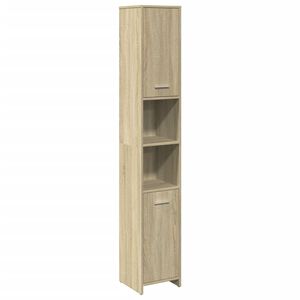 vidaXL Badezimmerschrank Sonoma-Eiche 30x30x183,5 cm Holzwerkstoff