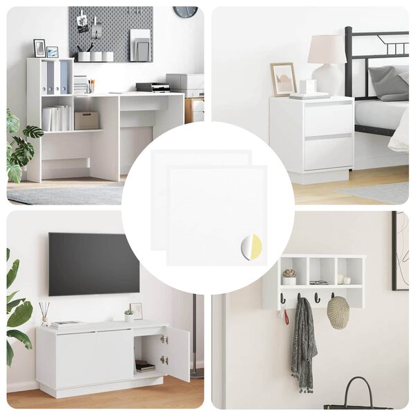 vidaXL Sticker 2 pcs Wei&szlig; &Oslash; 20 x 0,5 mm Papier