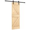 vidaXL Schiebet&uuml;r 70 x 210 cm Massivkiefer (Unbehandelt)