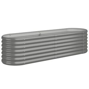 vidaXL Hochbeet Verzinkter Stahl 152x40x36 cm Grau