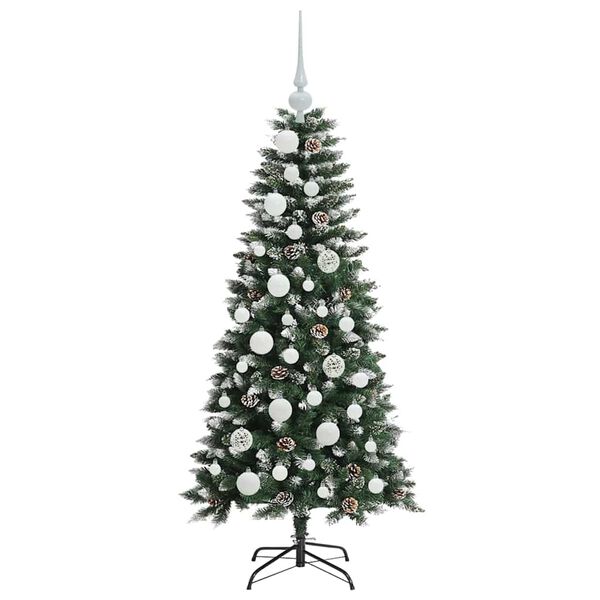 vidaXL K&uuml;nstlicher Weihnachtsbaum mit 150 LEDs mit St&auml;nder Gr&uuml;n 120 cm