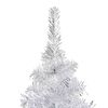 vidaXL K&uuml;nstlicher Weihnachtsbaum Beleuchtung & Kugeln Silber 180 cm
