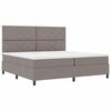 vidaXL Boxspringbett mit Matratze Taupe 200 x 200 cm Stoff