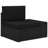 vidaXL 9-tlg. Garten-Lounge-Set mit Kissen Schwarz Poly Rattan