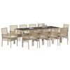 vidaXL Garten Essgruppe 11 pcs Beige Poly-Rattan