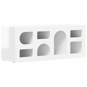 vidaXL TV-Schr&auml;nk ELST 100 x 35 x 40 cm Hochglanz Wei&szlig; Holzwerkstoff