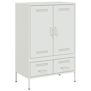 vidaXL Highboard Wei&szlig; 68x39x101,5 cm Stahl