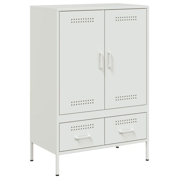 vidaXL Highboard Weiß 68x39x101,5 cm Stahl