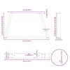 vidaXL Couchtischbeine V-Form 2 St&uuml;ck Wei&szlig; 50x(30-31,3) cm Stahl