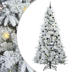 vidaXL K&uuml;nstlicher klappbarer Weihnachtsbaum Wei&szlig; 240 cm PE und PVC