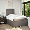 vidaXL Boxspringbett mit Matratze Taupe 120x200 cm Stoff
