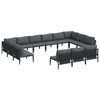 vidaXL Gartensofa-set 13 stk. Schwarz Stahl