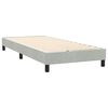 vidaXL Boxspringbett mit Matratze & LED Hellgrau 90x220 cm Samt