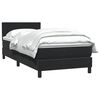 vidaXL Boxspringbett mit Matratze Schwarz 80x220 cm Samt