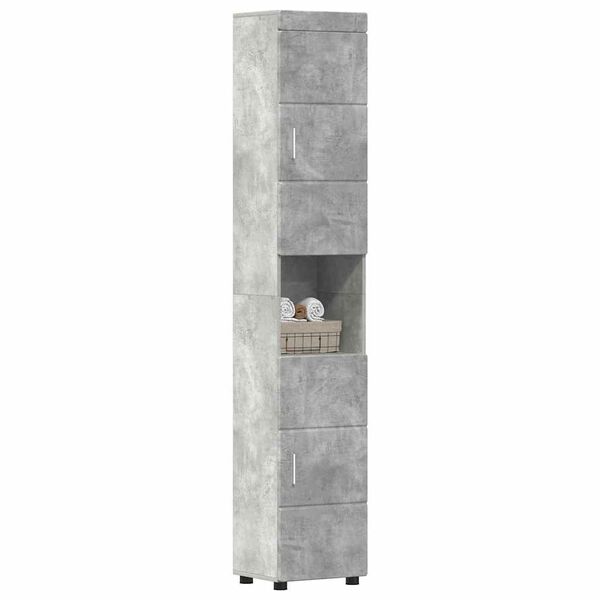 vidaXL Badezimmerschrank-Set TULUM Beton Grau 37 x 31,5 x 203 cm