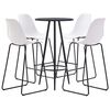 vidaXL 5-tlg. Bar-Set Kunststoff Wei&szlig;