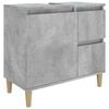 vidaXL Badschrank Betongrau 65x33x60 cm Holzwerkstoff