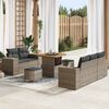 vidaXL Gartensofa-set 8 pcs Grau Poly-Rattan