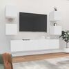 vidaXL 6-tlg. TV-Schrank-Set Wei&szlig; Holzwerkstoff