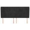 vidaXL Kopfteil mit Ohren Schwarz 163x23x118/128 cm Samt
