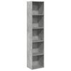 vidaXL B&uuml;cherregal Betongrau 40x30x189 cm Holzwerkstoff
