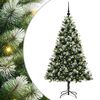 vidaXL K&uuml;nstlicher Klapp-Weihnachtsbaum mit Schnee&uuml;berzug 300 LEDs