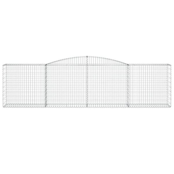 vidaXL Gabionen mit Hochbogen 4 Stk. 400x50x100/120cm Verzinktes Eisen