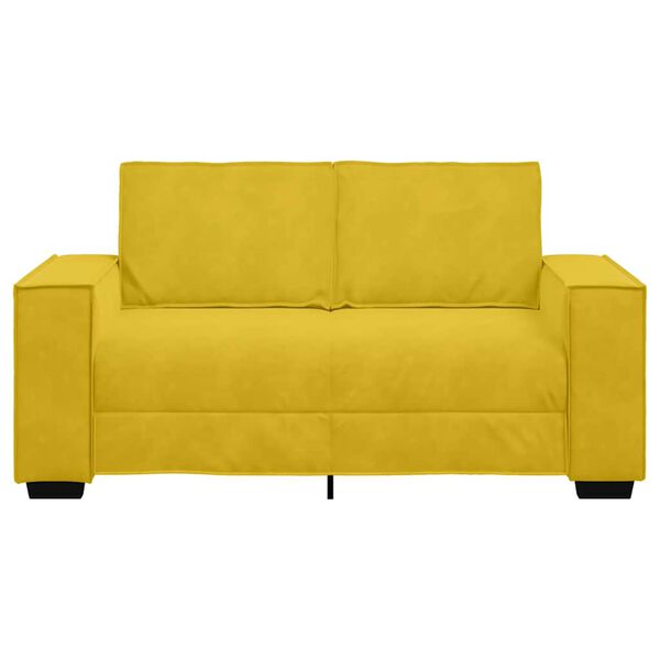 vidaXL 2-Sitzer-Sofa Gelb 160x78x84 cm Samt