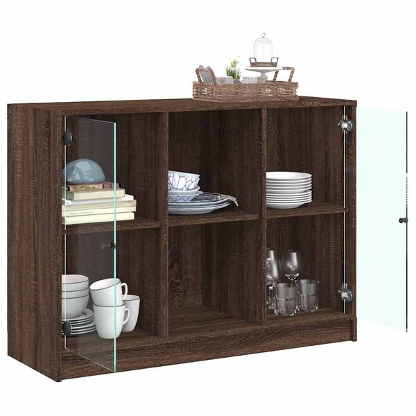 vidaXL Sideboard Braun Eichen-Optik 102x37x75,5 cm Holzwerkstoff