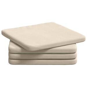 vidaXL Sitzkissen 4 pcs Beige 40 x 40 x 3 cm Mikrofaserstoff