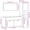 vidaXL 3-tlg. Badm&ouml;bel-Set Artisan-Eiche Holzwerkstoff